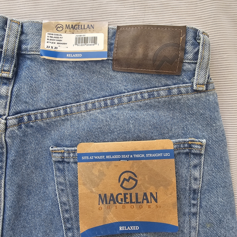NWT MAGELLAN OUTDOORS Men's Jeans Relaxed FIT‎ size 33×30 - Picture 4 of 11